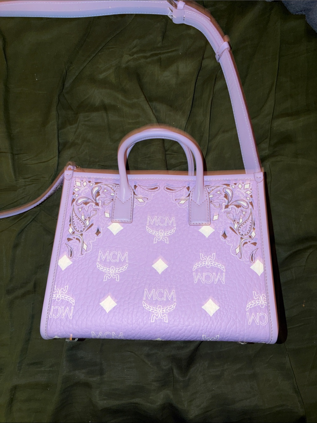 Mcm Small Munchen Bandana M Print Tote Bag.